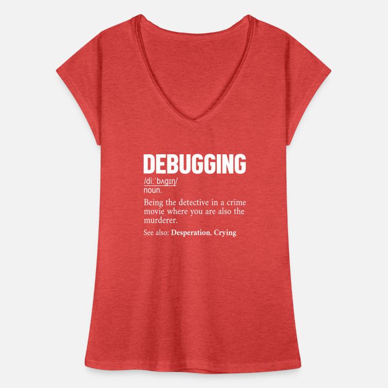 Debugging Definition Developer Coder Programmer Women's Vintage T-Shirt