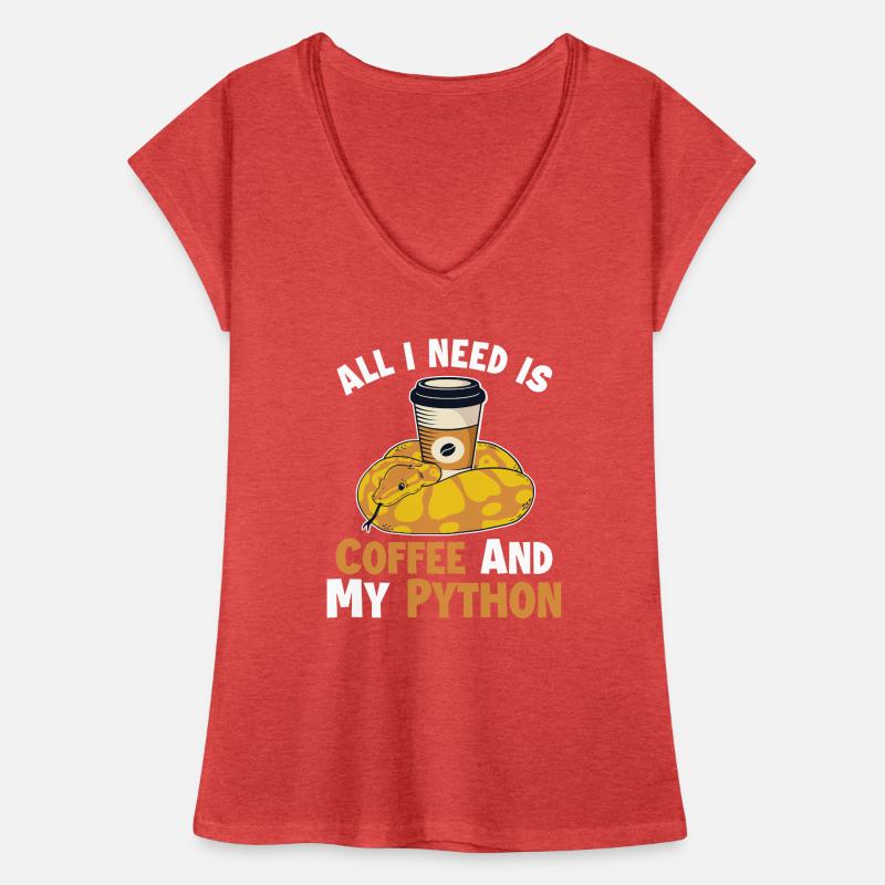 Coffee and Python Python Schlange Banana Ball Frauen Vintage T-Shirt