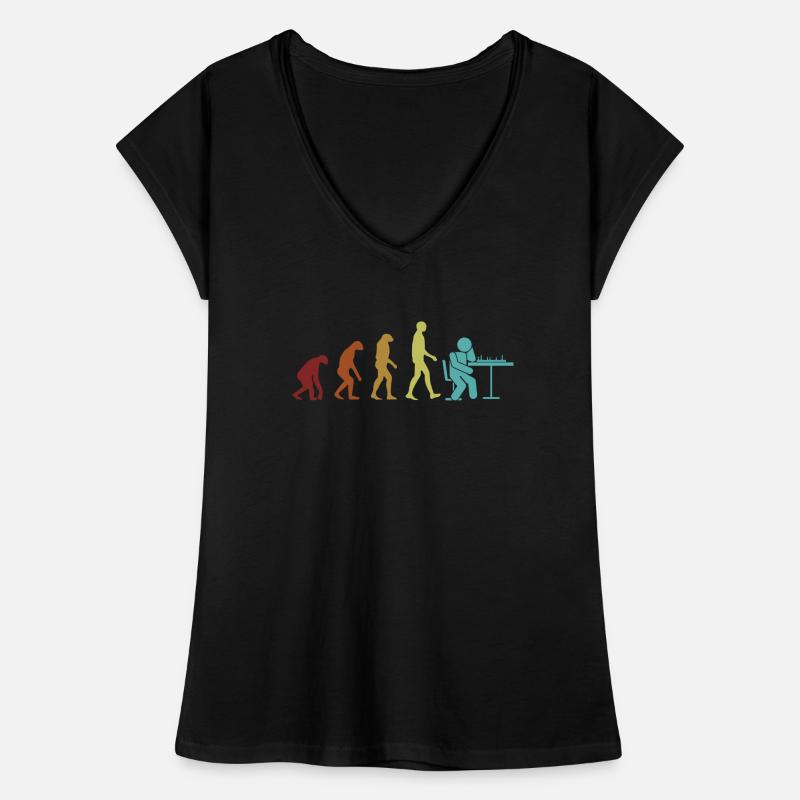 Chess Evolution Grandmaster Queen Player Women's Vintage T-Shirt