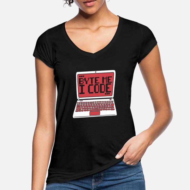 Byte Me I Code Developer Softwareentwickler Frauen Vintage T-Shirt