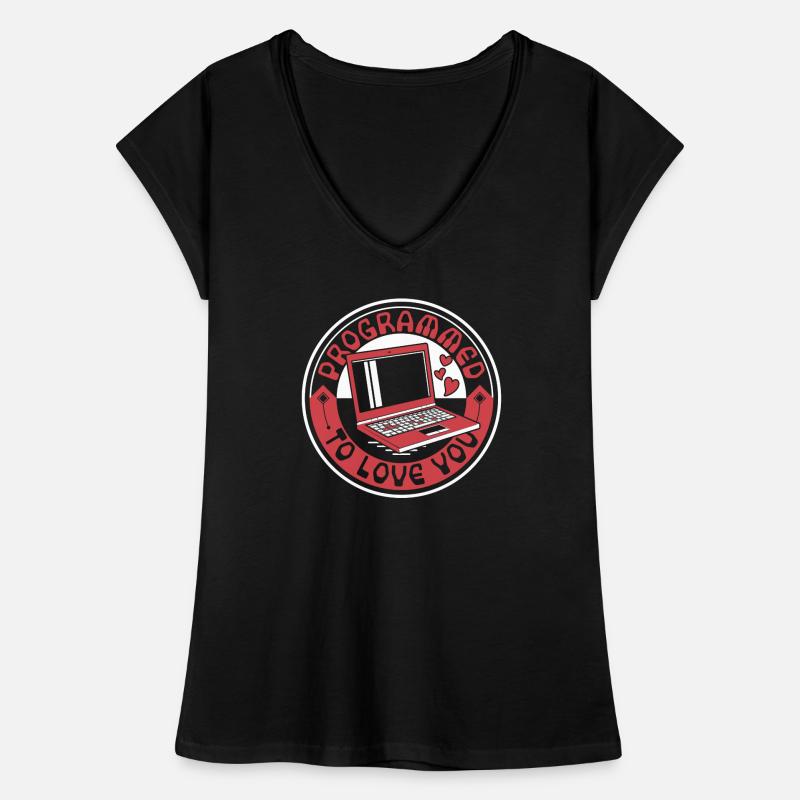 Programmé pour vous aimer Developer Coder T-shirt vintage Femme