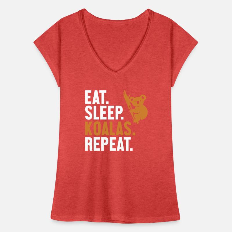 Manger Dormir Koalas Répéter Koalabear Eucalyptus T-shirt vintage Femme