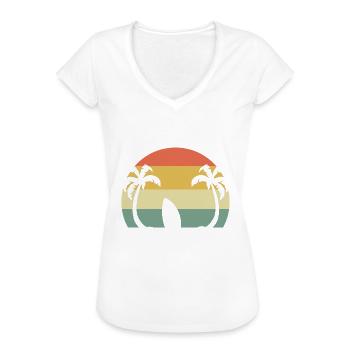 Surfing Beach Reisender - Frauen Vintage T-Shirt - Schwarz - Vorne - Danielle (179cm)