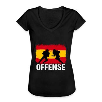 American Football Spanien Offense - Frauen Vintage T-Shirt - Schwarz - Vorne - Danielle (179cm)