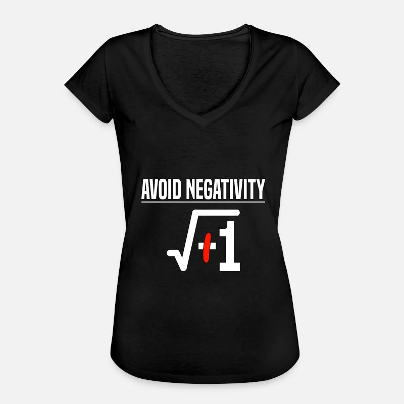 Avoid Negativity Root -1 Math Teacher - Women's Vintage T-Shirt - black