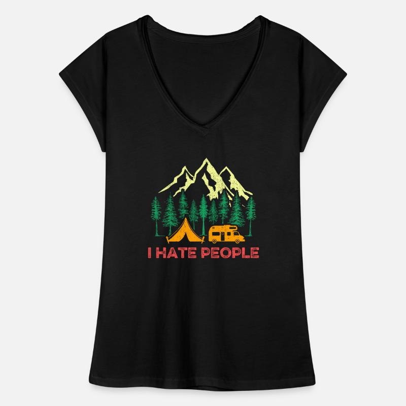 I Hate People Camping Frauen Vintage T-Shirt