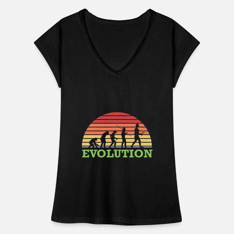 Vegan Evolution Veganer Vegetarier Tierschutz Bio Frauen Vintage T-Shirt