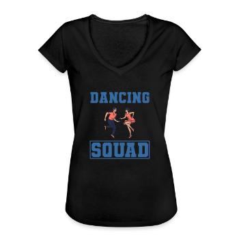 Tanzliebhaber Tanzlehrer Tänzer - Frauen Vintage T-Shirt - Schwarz - Vorne - Danielle (179cm)