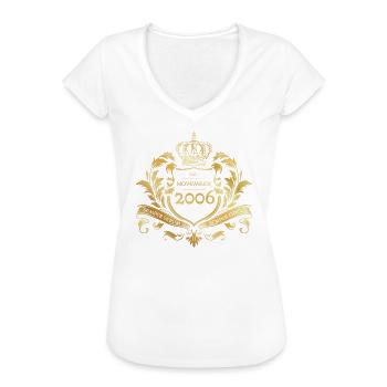 18ème anniversaire "Semper Verum - Créé 11/2006 - T-shirt vintage Femme - noir - Devant - Danielle (179cm)