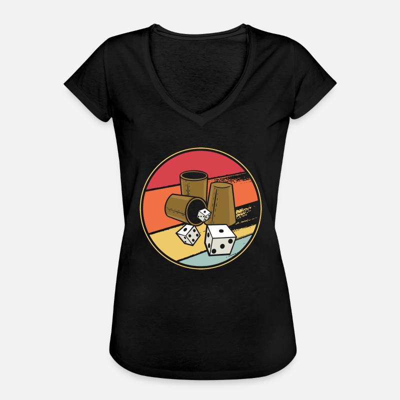 Choquant est le nom du jeu Shock From Dice - T-shirt vintage Femme - noir