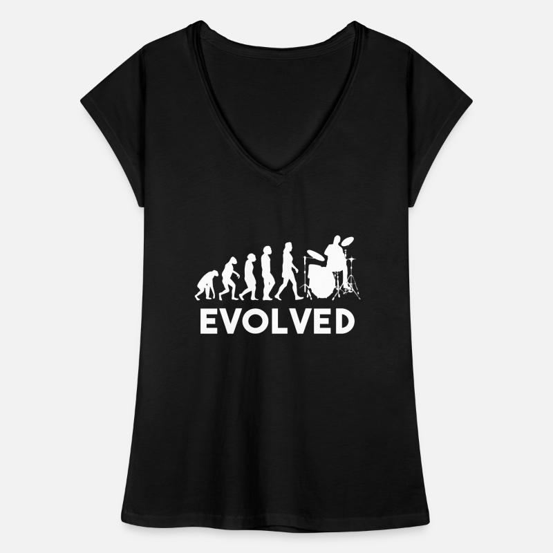 Drummer Drums Evolution T-shirt vintage Femme