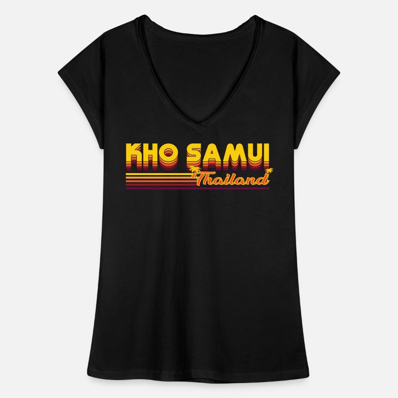 Ko Samui - île paradisiaque dans le design T-shirt vintage Femme