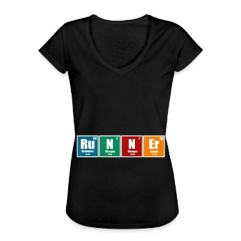 Runner Jogger - Maglietta vintage donna - nero - Fronte