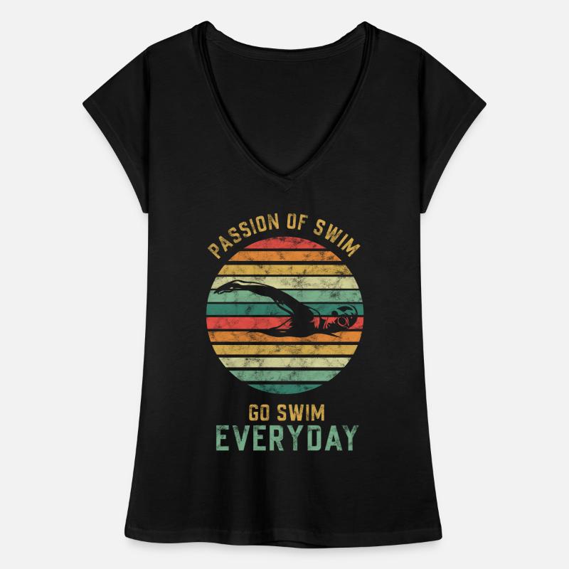 Zwemmen Vrouwen Vintage T-shirt