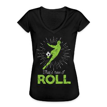 Soccer goal - Women's Vintage T-Shirt - black - Front - Danielle (179cm)