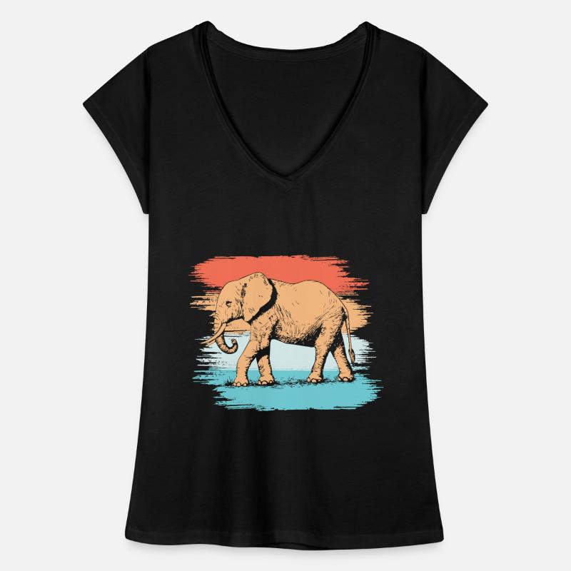 Éléphant éléphant taureau éléphant de steppe T-shirt vintage Femme