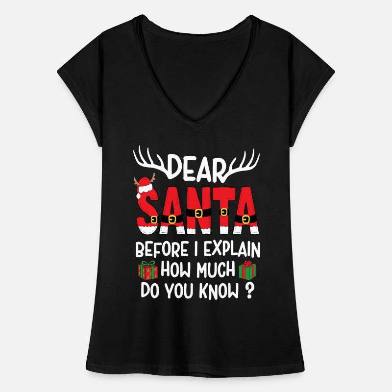 Dear Santa Before I Explain How Much Do You Know? Women's Vintage T-Shirt