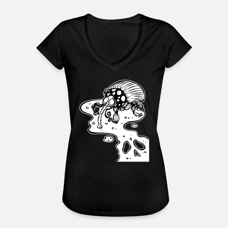 Gothic Scary Flea - Women's Vintage T-Shirt - black