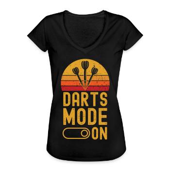 Dart Mode on retro vintage - Frauen Vintage T-Shirt - Schwarz - Vorne - Danielle (179cm)