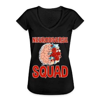 Neurodiverse Squad 2 - Frauen Vintage T-Shirt - Schwarz - Vorne - Danielle (179cm)