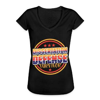 Dissertation Defense Survivor 7 - Frauen Vintage T-Shirt - Schwarz - Vorne - Danielle (179cm)
