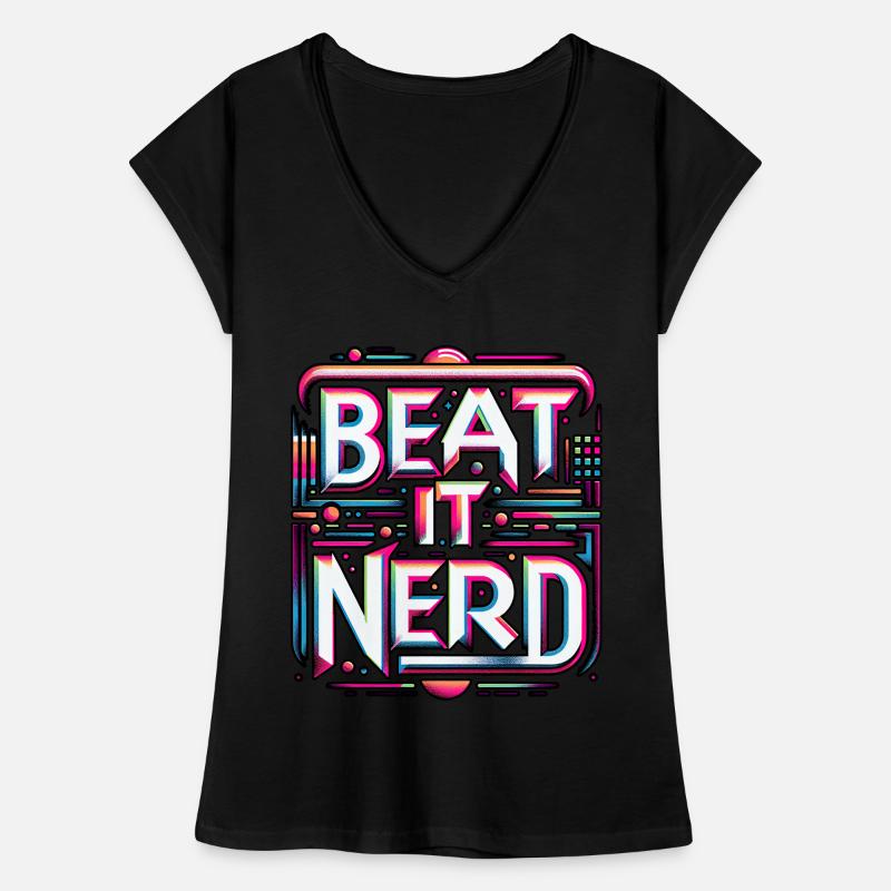 Beat it Nerd 10 Frauen Vintage T-Shirt