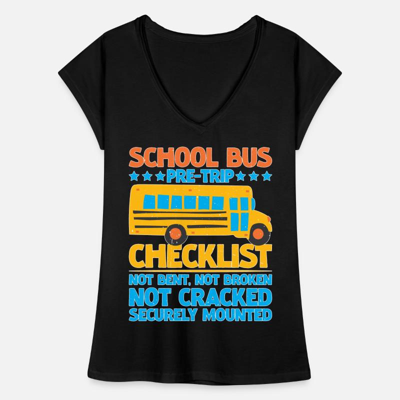 Checklist voor de schoolbus, niet gebogen, 5 Vrouwen Vintage T-shirt