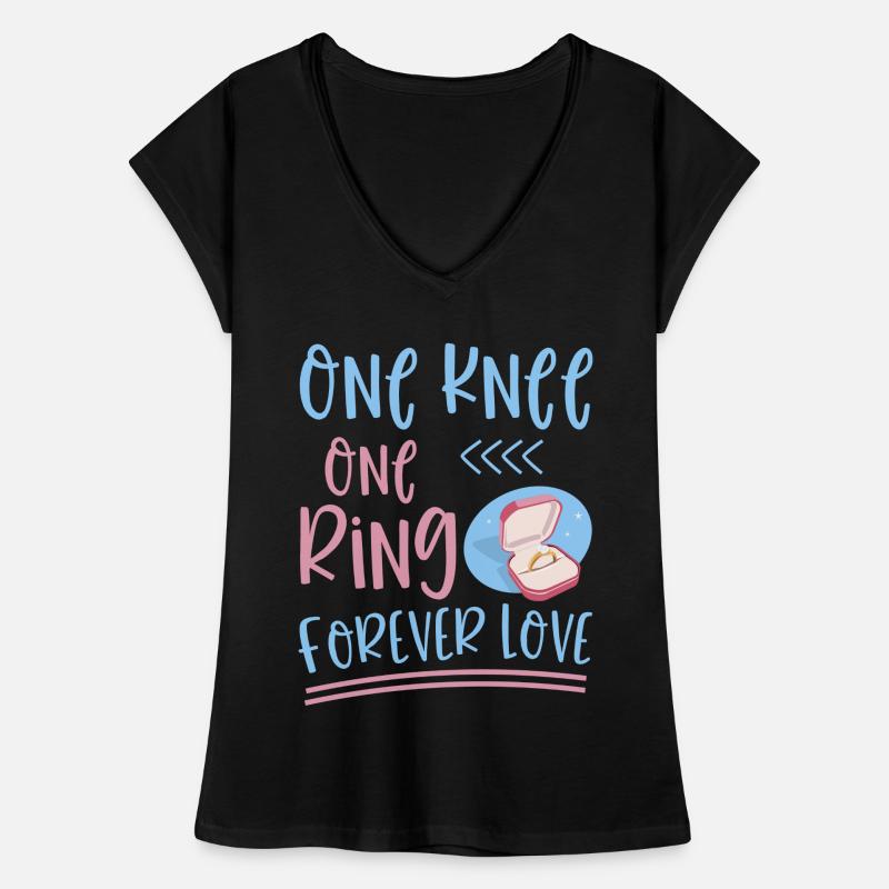Un genou une bague Amour éternel 4 T-shirt vintage Femme