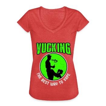Vape - Women's Vintage T-Shirt - heather red - Front - Danielle (179cm)