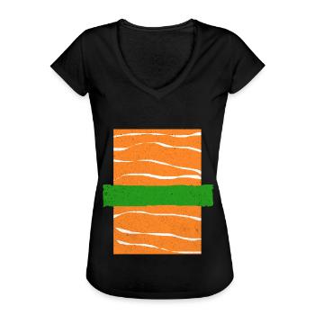 Sushi Go Reis Japan Tokio Miso Nigiri Maki Udon - Frauen Vintage T-Shirt - Schwarz - Vorne - Danielle (179cm)