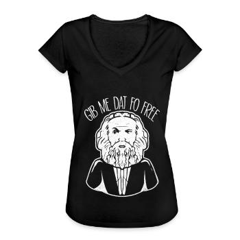 Kommunismus - Frauen Vintage T-Shirt - Schwarz - Vorne - Danielle (179cm)