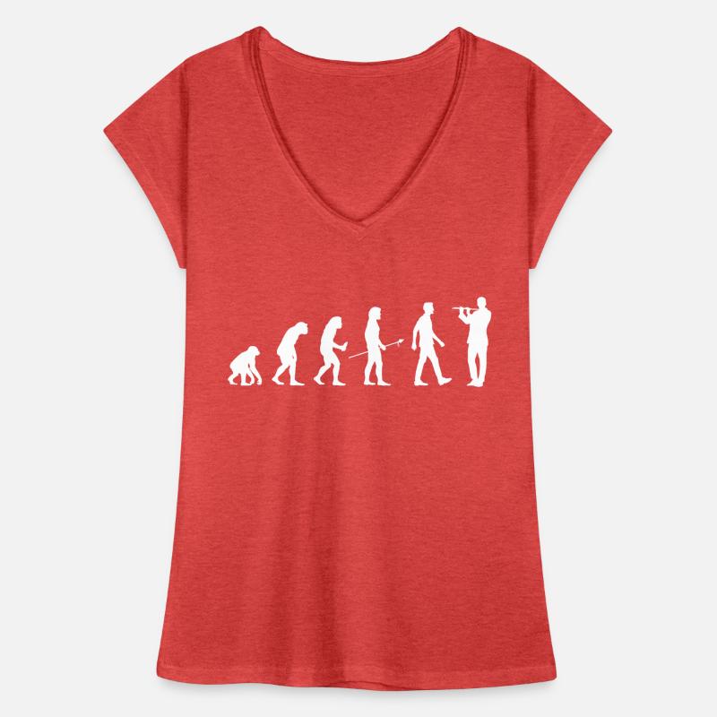 Flutist Gift Transverse Flute Player Evolution Man Women's Vintage T-Shirt