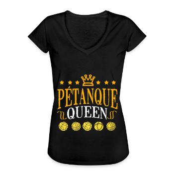 Pétanque - Women's Vintage T-Shirt - black - Front - Danielle (179cm)