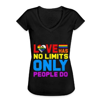 LGBT - Women's Vintage T-Shirt - black - Front - Danielle (179cm)