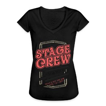 STAGE CREW CREW Show Gift Event Techn - Women's Vintage T-Shirt - black - Front - Danielle (179cm)