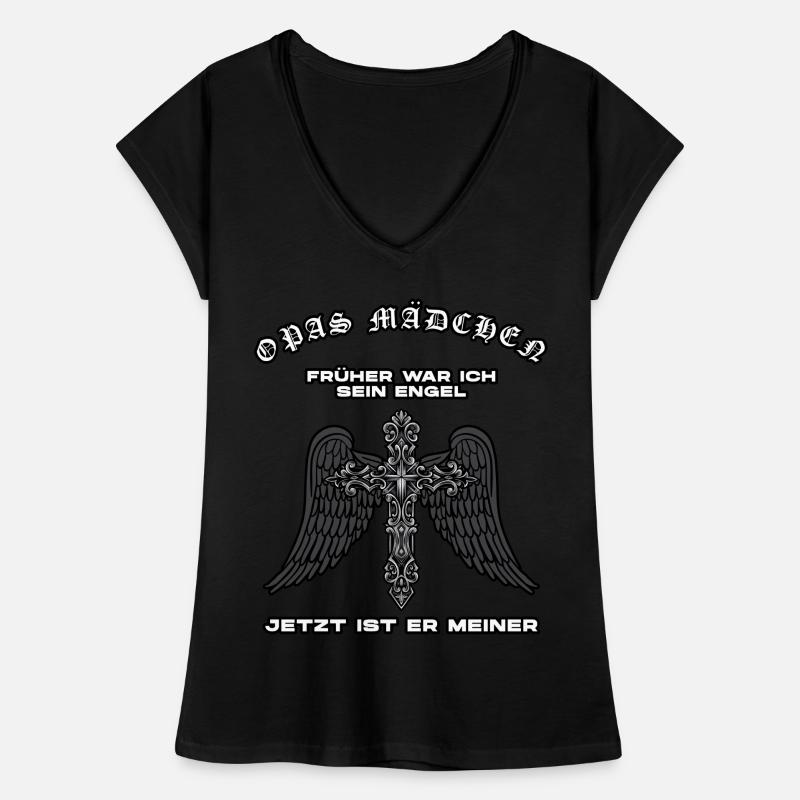 Opas Mädchen ich war einmal sein Engel Frauen Vintage T-Shirt
