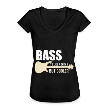 The Bassist Shirt Bass-Spieler Geschenk Gitarre - Frauen Vintage T-Shirt - Schwarz - Vorne - Danielle (179cm)