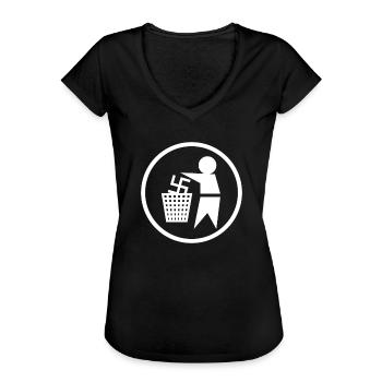 Gegen Rechts Antirassismus Gegen Nazis Demo Antifa - Frauen Vintage T-Shirt - Schwarz - Vorne - Danielle (179cm)