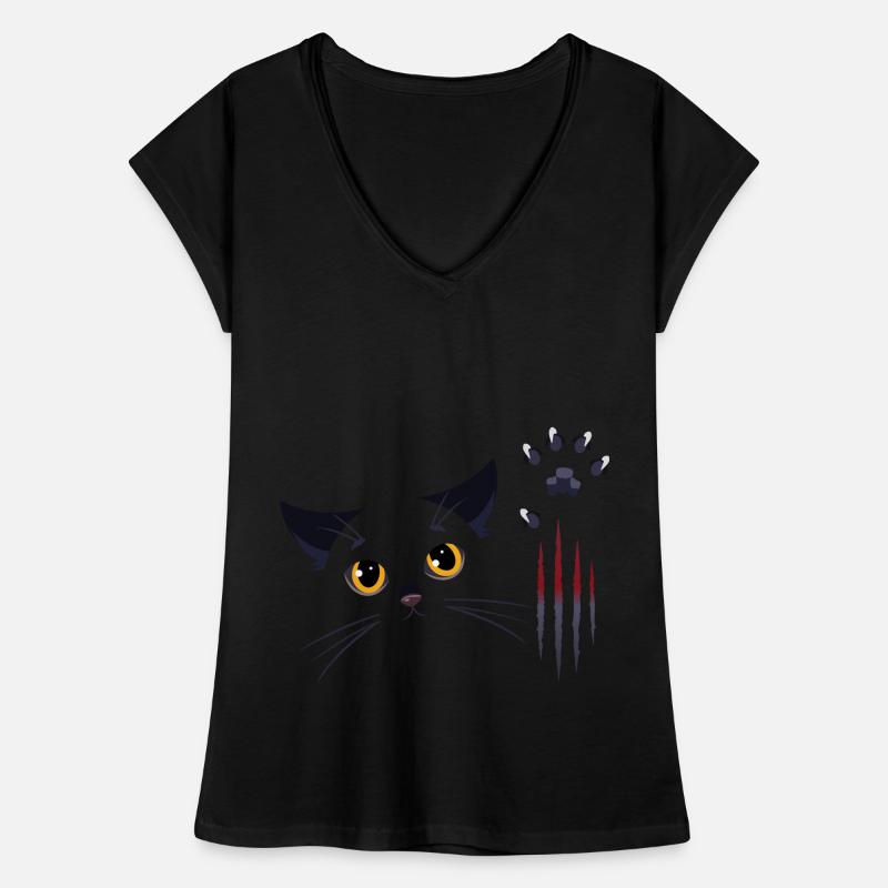 black cat Women's Vintage T-Shirt