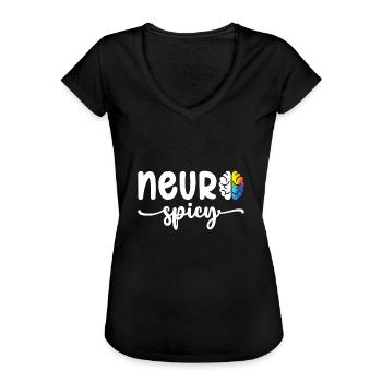Cool Neurospicy Neuro Würzig Neurotypisch - Frauen Vintage T-Shirt - Schwarz - Vorne - Danielle (179cm)