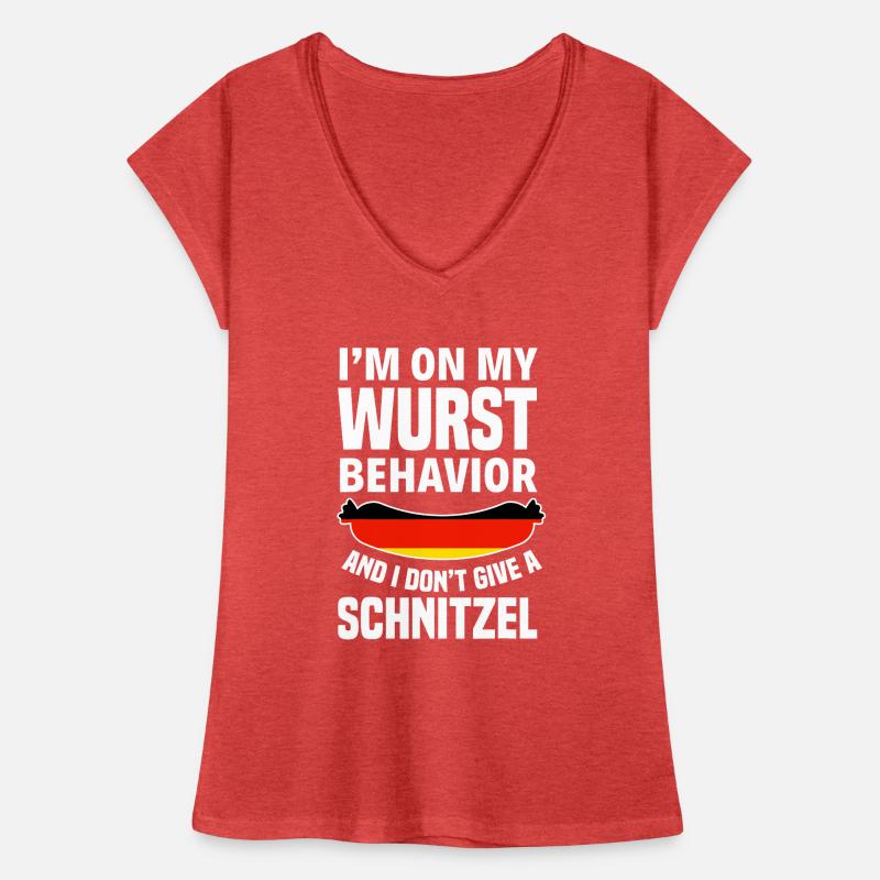 I'm On My Wurst Behavior I Dont Give A Schnitzel Women's Vintage T-Shirt