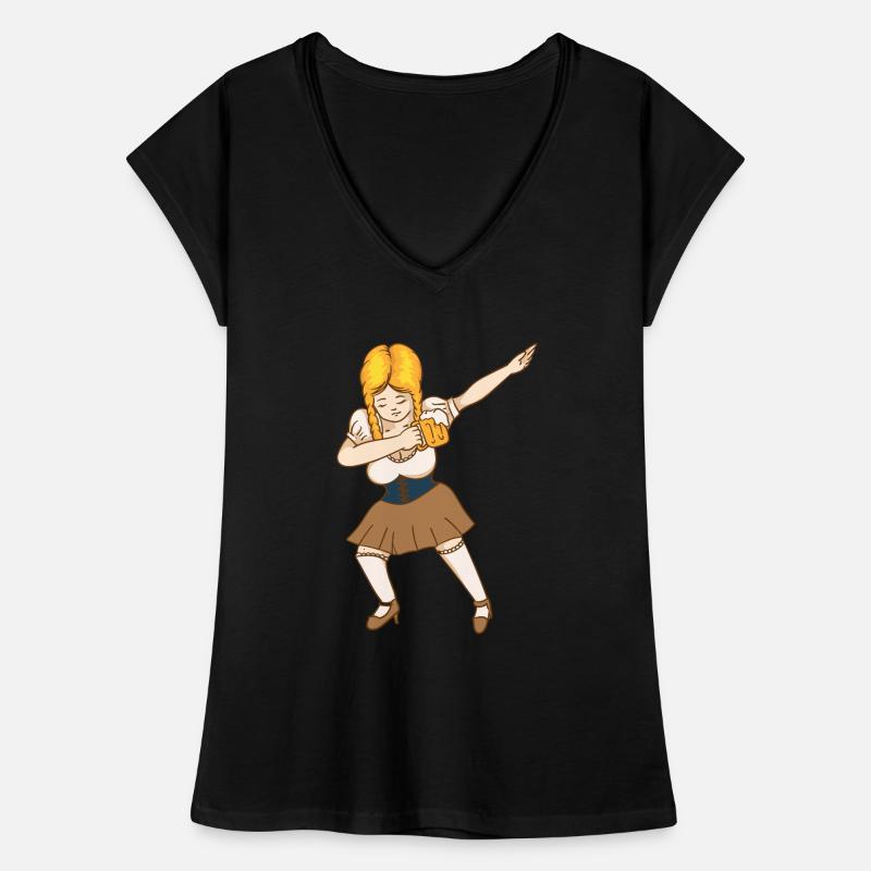 Dabbing German Dirndl Girl Beer Mug Women's Vintage T-Shirt