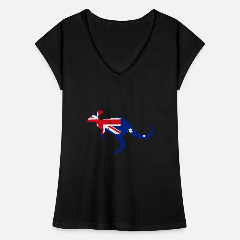 Kangourou Drapeau australien - Australia Pride T-shirt vintage Femme