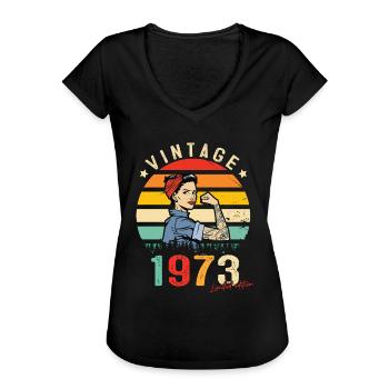 1973 Vintage Édition limitée Cadeau Femmes - T-shirt vintage Femme - noir - Devant
