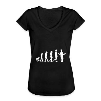 evolution chef patissier Küche - Frauen Vintage T-Shirt - Schwarz - Vorne - Danielle (179cm)