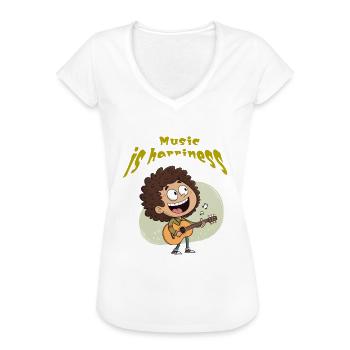 Funny cartoon - Women's Vintage T-Shirt - black - Front - Danielle (179cm)