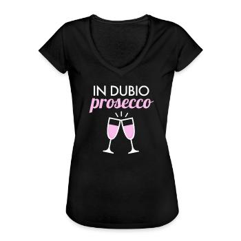In Dubio Prosecco 2020 Anwalt Jurastudent Jura - Frauen Vintage T-Shirt - Schwarz - Vorne - Danielle (179cm)