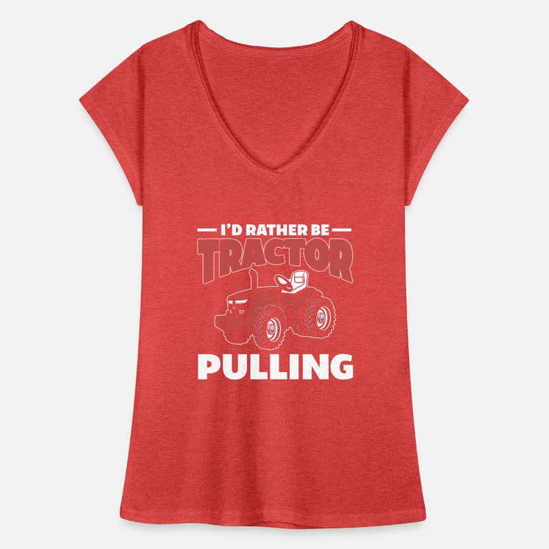 Tractor Pulling Tractor Trekker Farmer Farmer Women's Vintage T-Shirt