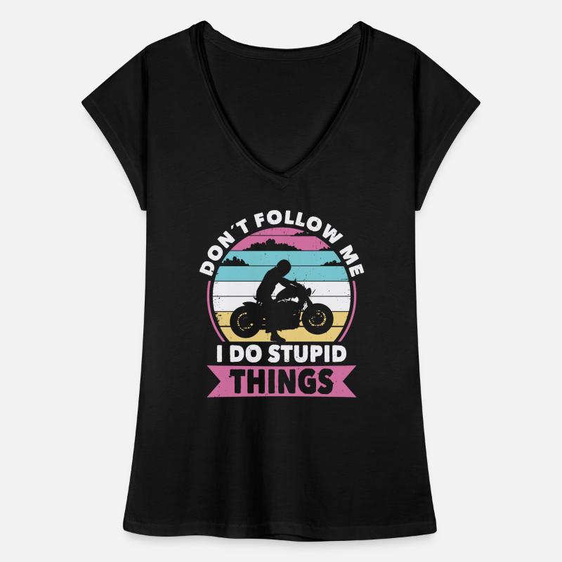 Nicht folgen Bikerin oder Biker eine Motorrad Frauen Vintage T-Shirt