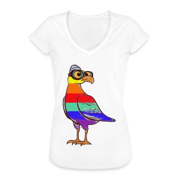 LGBT Regenbogen Möwe Möwen maritim - Frauen Vintage T-Shirt - Schwarz - Vorne - Danielle (179cm)